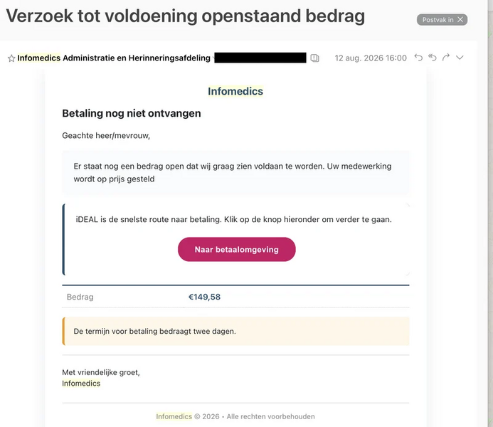 infomedics spam email